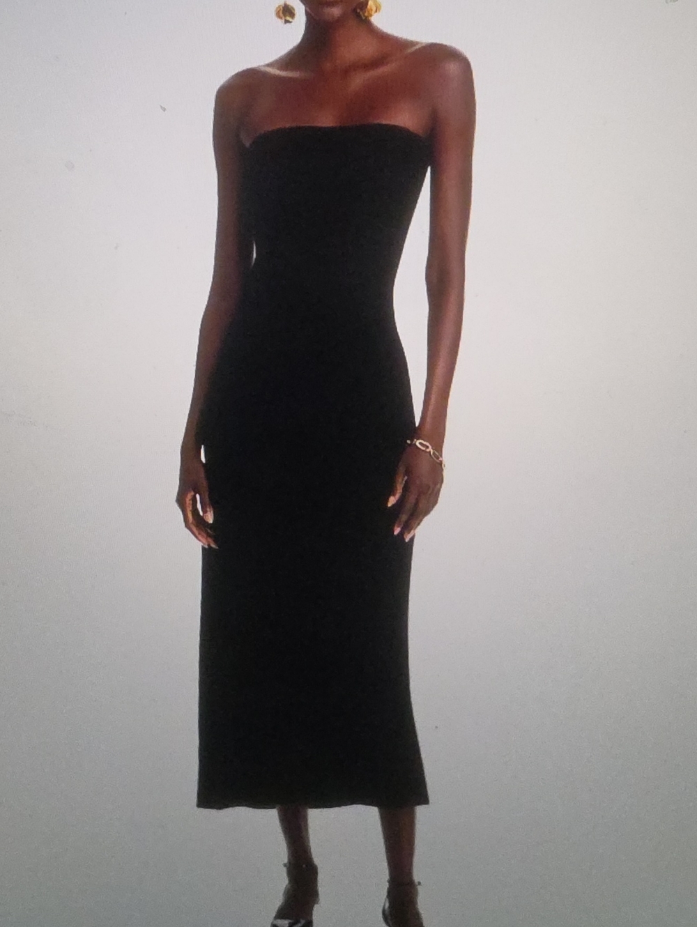 VERONICA BEARD Strapless Flora Black Midi Dress Size 0 $598